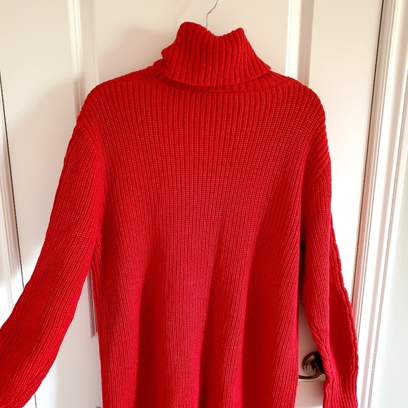 NWT GAP red turtleneck cable knit dress size XL - Picture 4 of 8